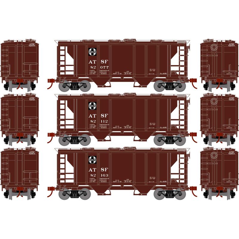 HO PS-2 2003 2-Bay Hopper, ATSF (3)