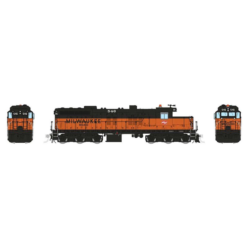 HO EMD SD10 Locomotive with DCC & Sound: Milwaukee Road: #546