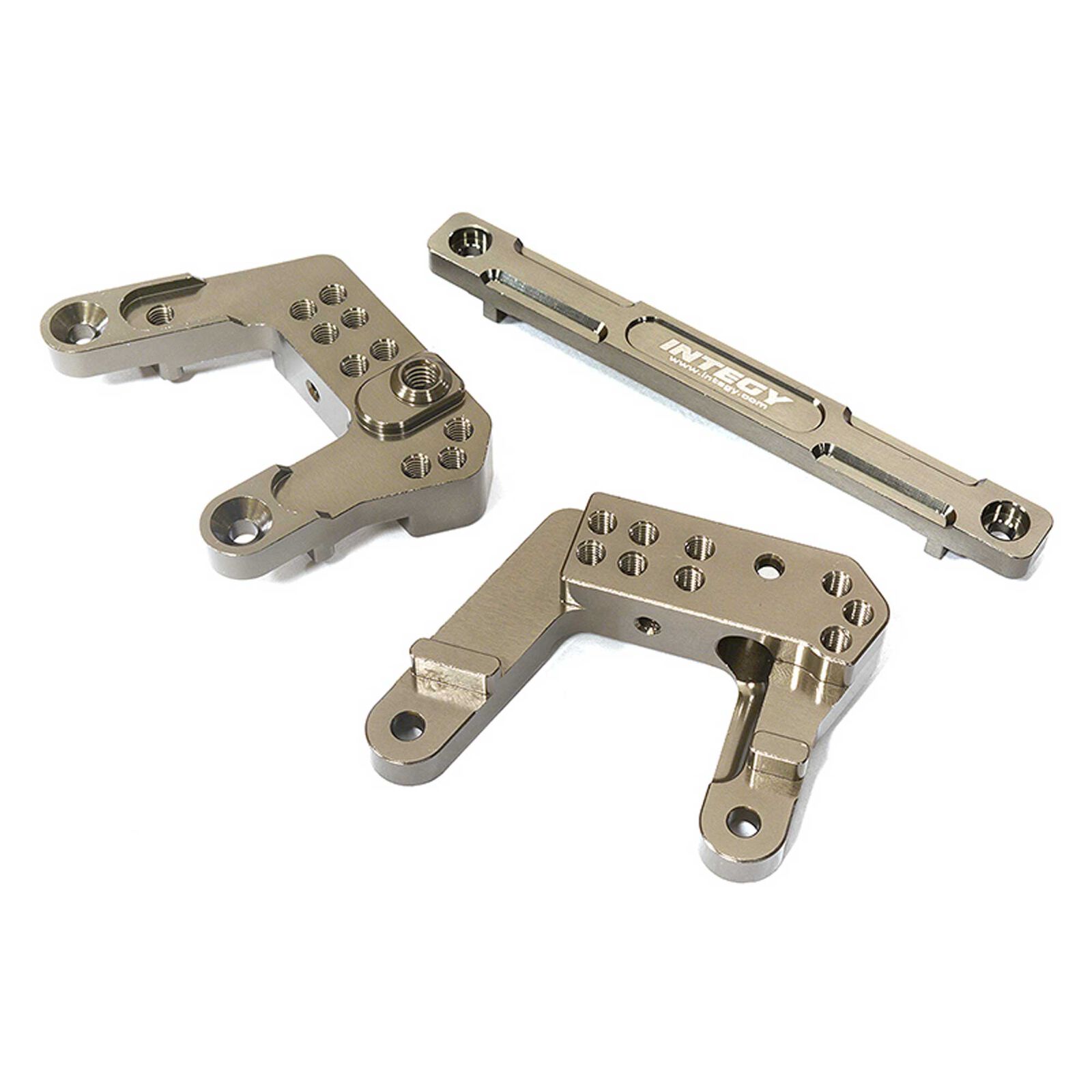 Rear Shock Mounts, Grey: 1/10 Enduro Sendero