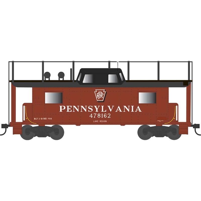 HO N8 Caboose, PRR Shadow Keystone Lake with Trainphone #478162