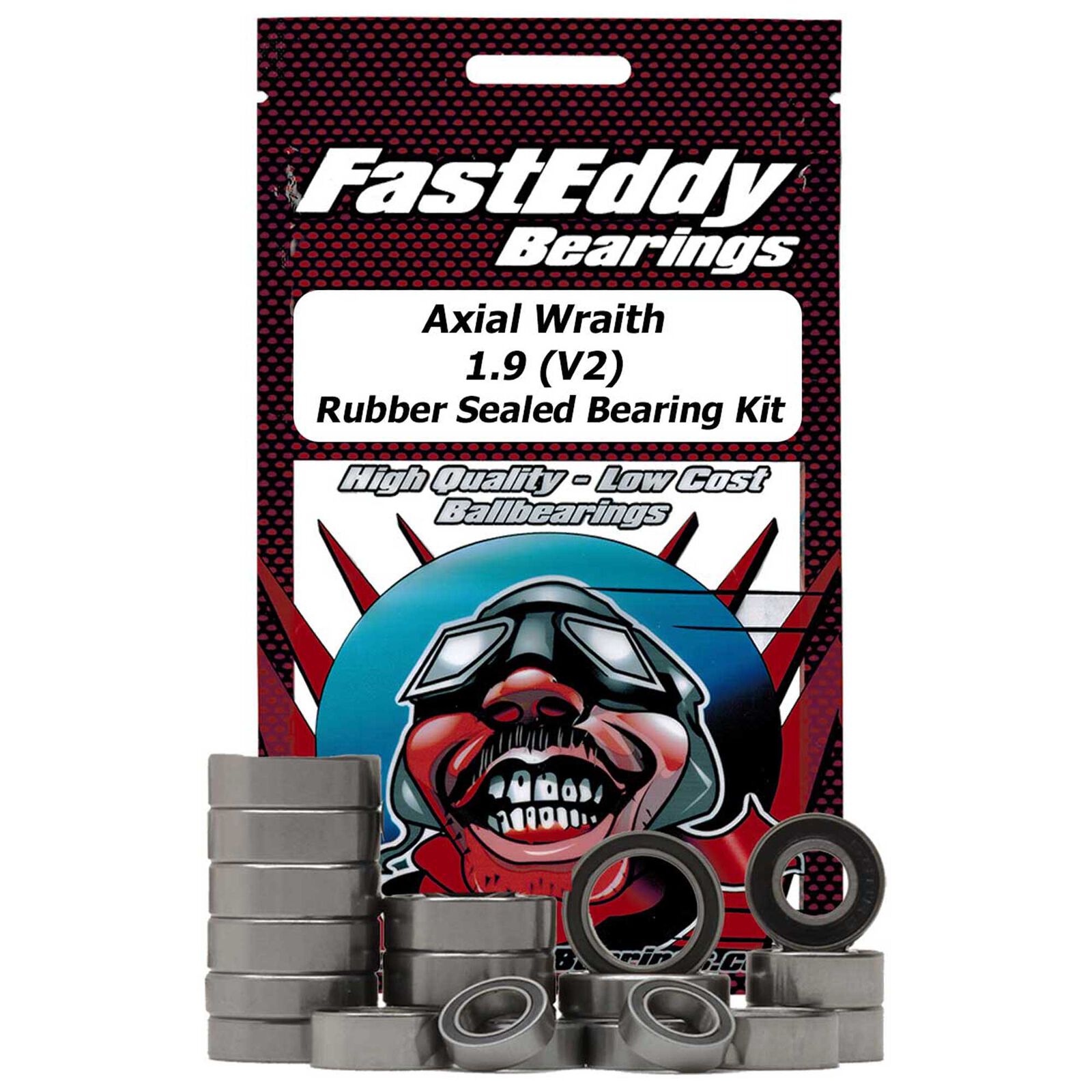 Sealed Bearing Kit: Axial Wraith 1.9 (V2) Rubber