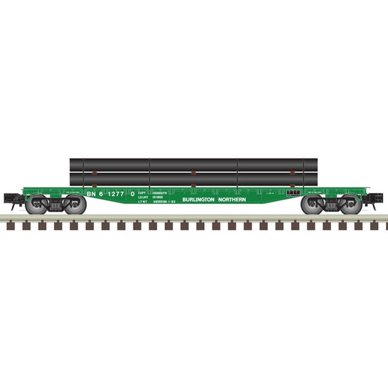 O 52' 6" Flat Car with Load BN 612770, 613093