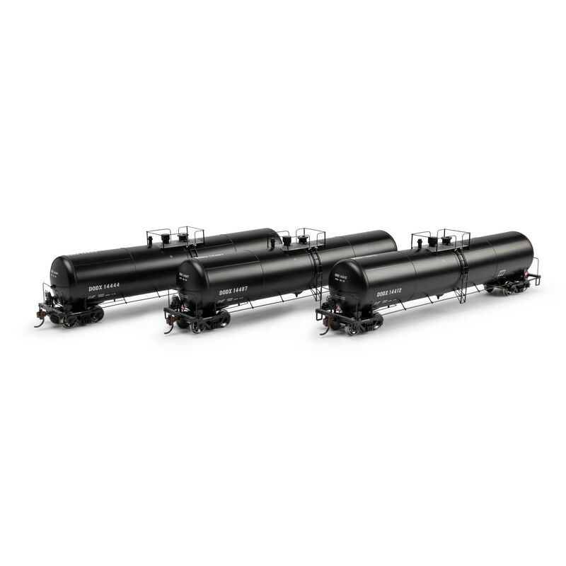 Athearn HO ATH 30K Ethanol Tank Car, DODX #14407/14412/14444 (3)