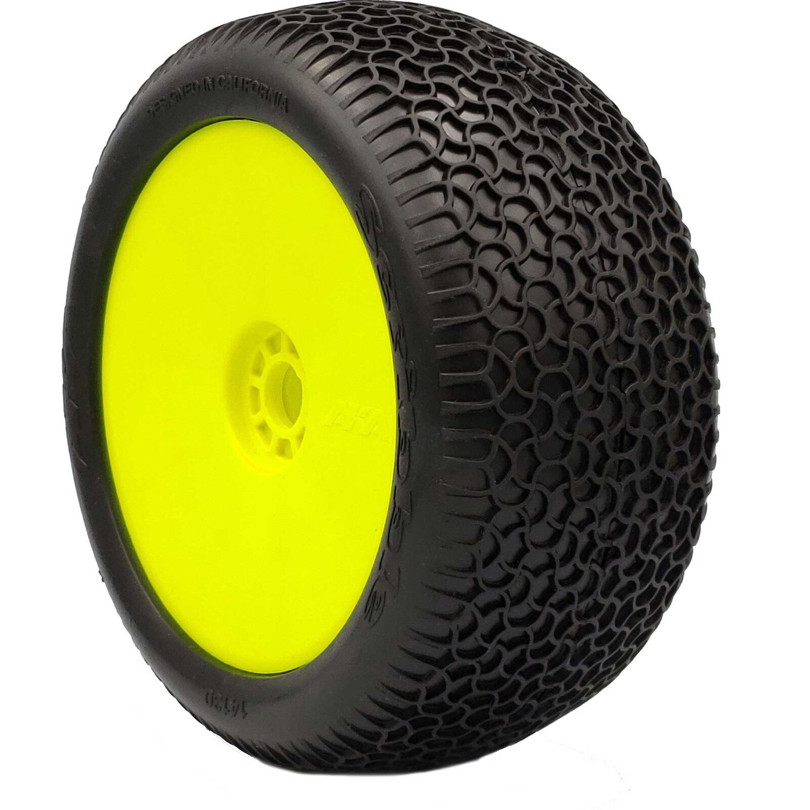 1/8 EVO Scribble Ultra Soft Pre-Mounted Tires, Yellow Wheels (2): Truggy
