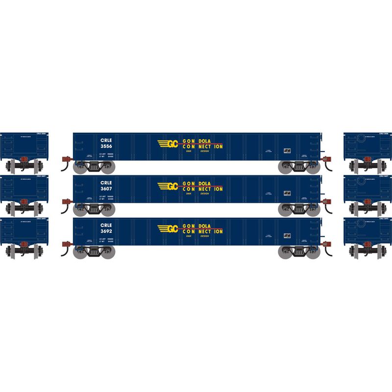 HO 52' Mill Gondola, CRLE #3556/3607/3692 (3)