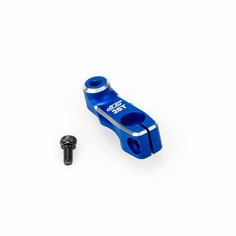 Aluminum 25T 15.5mm Clamping Servo Horn, 1/10 Team Associated RC10B7, Blue