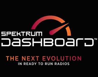 Spektrum Dashboard Logo. The next evolution in Ready-to-Run radios.