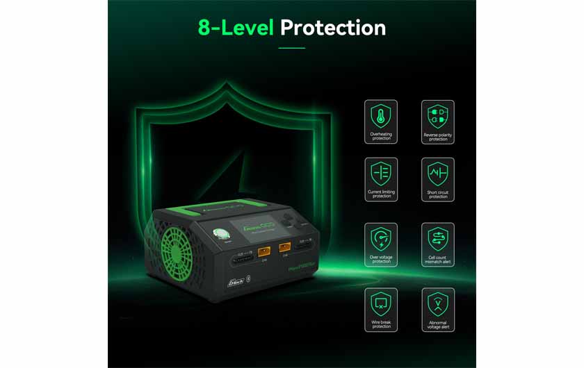 Eight levels of charge protection
