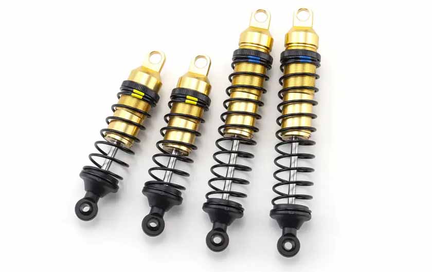 Gold anodized oil shocks