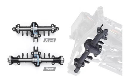 Front and rear axles