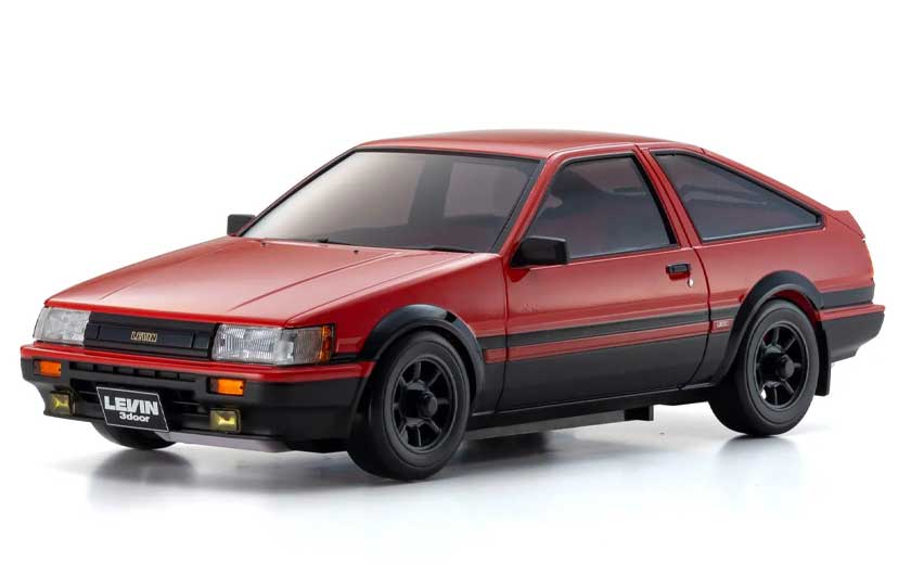 Kyosho 1/28 Toyota Corolla Levin AE86 Mini-Z AWD RTR, Red/ Black