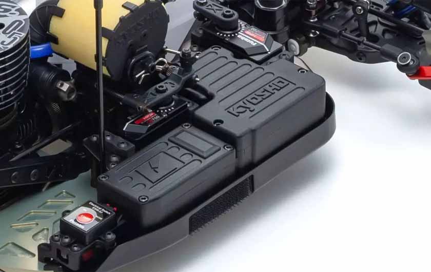 The receiver battery mount is positioned further forward to improve center of gravity