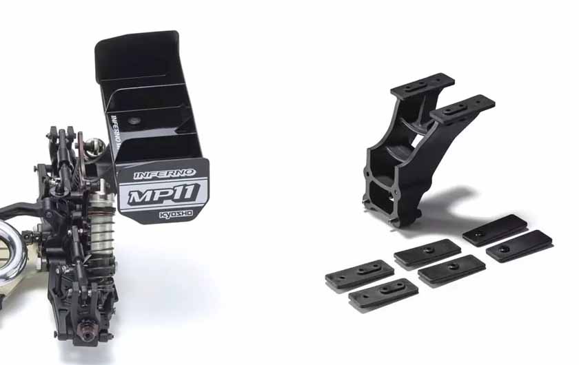 The plastic wing stays allows for the adjustability of wing