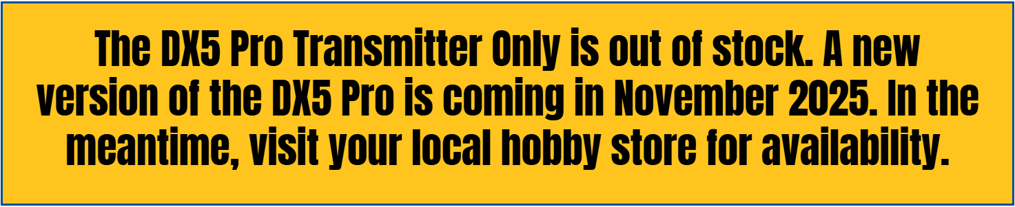 Spektrum DX5 Pro 5-Channel DSMR Transmitter Only