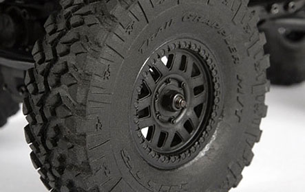 thumbnail image 2 of Axial 1/24 KMC Machete 1.0 Wheels - 7mm Hex 4-Pack For RC Cars AXI31615 2 of 12