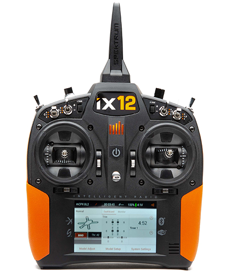 Front of iX12 with orange grips