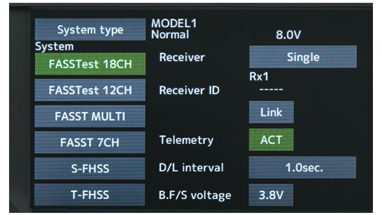 Futaba 16SZH 16-Channel Air FASSTest Telemetry Radio - Protocols 