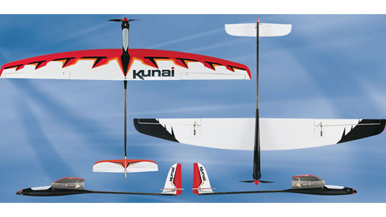 Great Planes Kunai¨ 1.4M Electric Glider Rx-R - Looks 