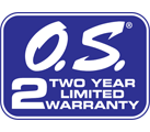 O.S. Engines two year limited warranty
