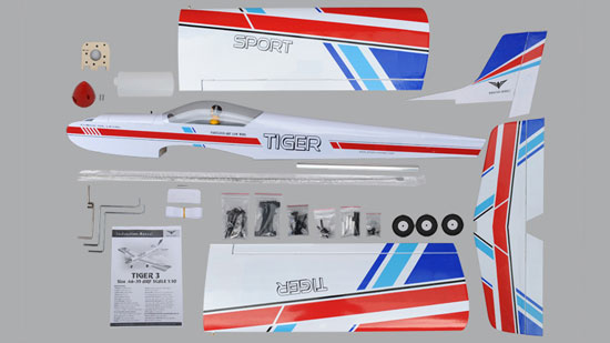 Phoenix Model Tiger 3 GP/EP ARF - Parts Layout