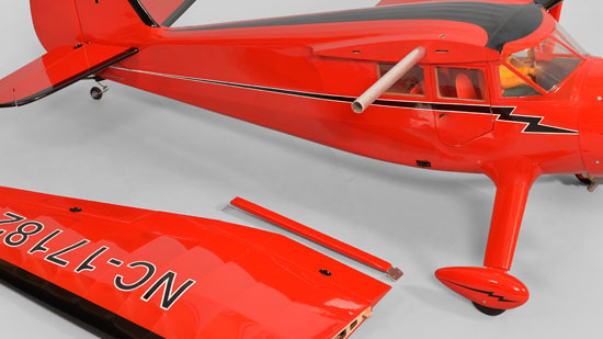 Phoenix Model Stinson Reliant GP/EP/Gas ARF - Bolt-on two-piece wing.
