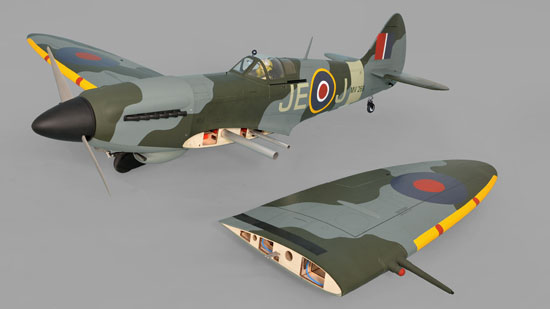 Phoenix Model Spitfire EP/Gas ARF
- Two-piece Wing 