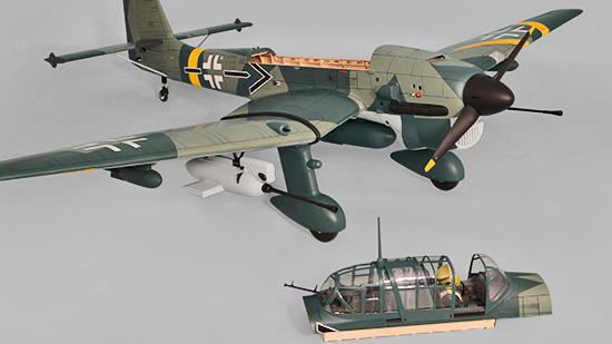 Phoenix Model Stuka Ju 87 GP/EP 61cc ARF - Hatch