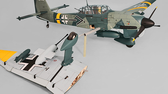 Phoenix Model Stuka Ju 87 GP/EP 61cc ARF - Wing 