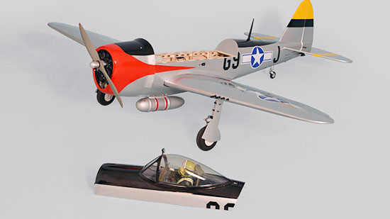Phoenix Model P-47 Thunderbolt GP/EP 15-20cc ARF - Hatch 