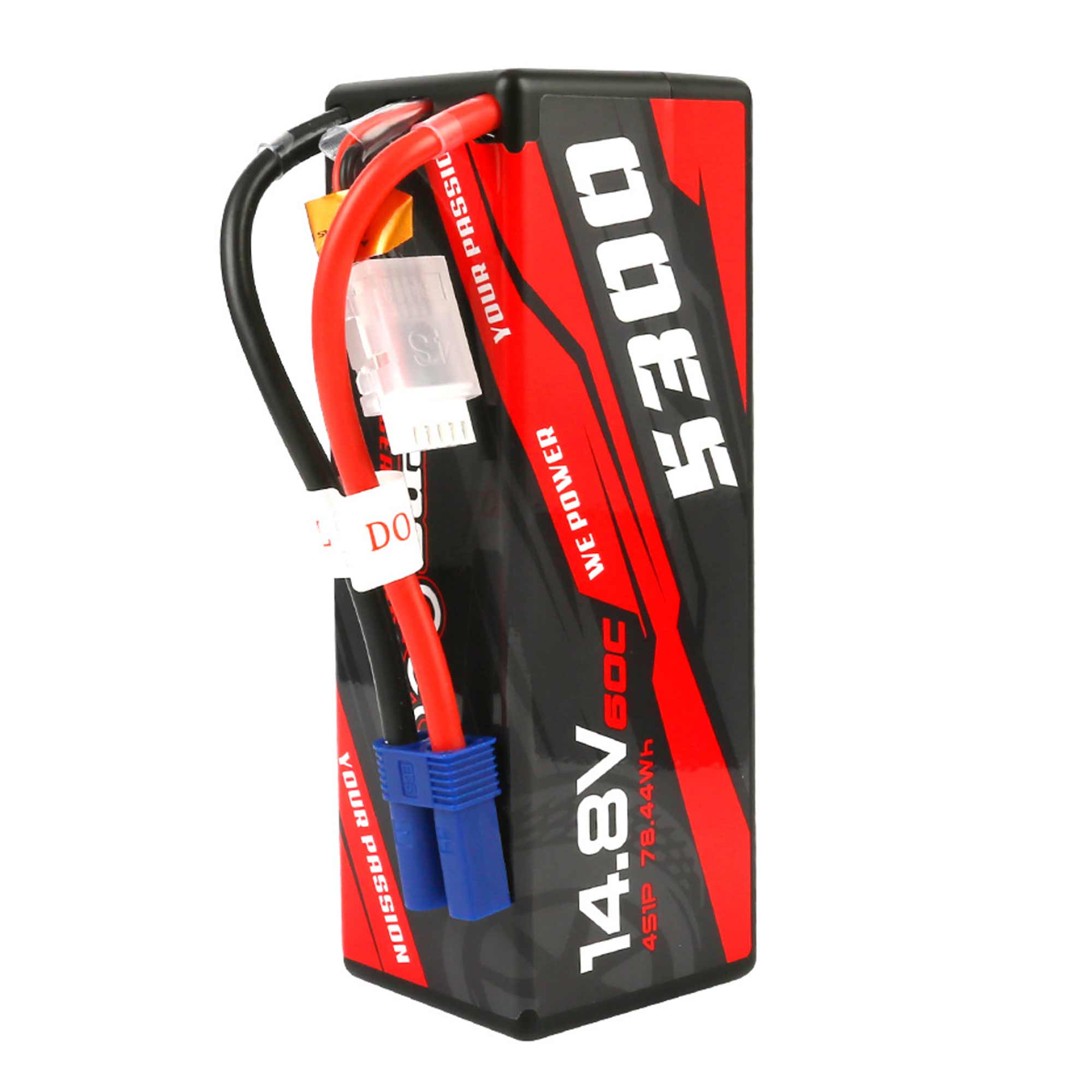 14.8V 5300mAh 4S 60C Hardcase LiPo Battery: EC5