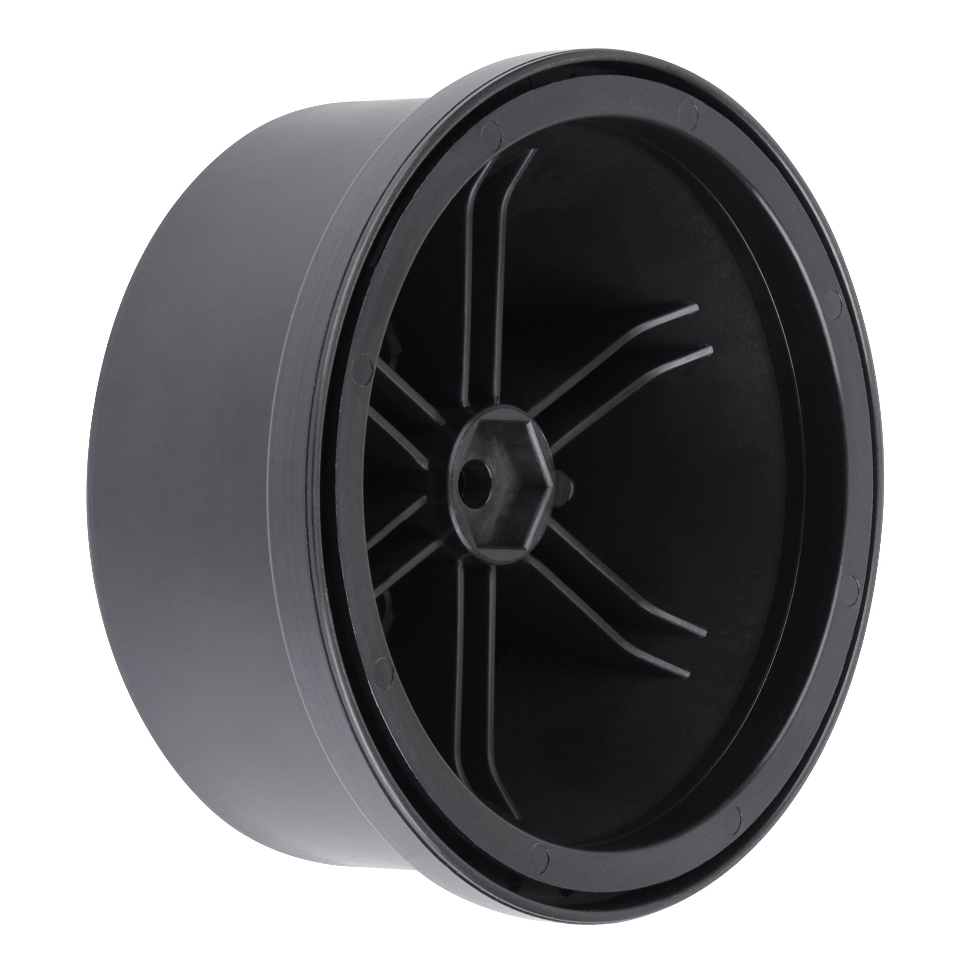 1/10 Split Six Front 2.2"/3.0" 12mm Short Course Wheels (2) Red/Blk