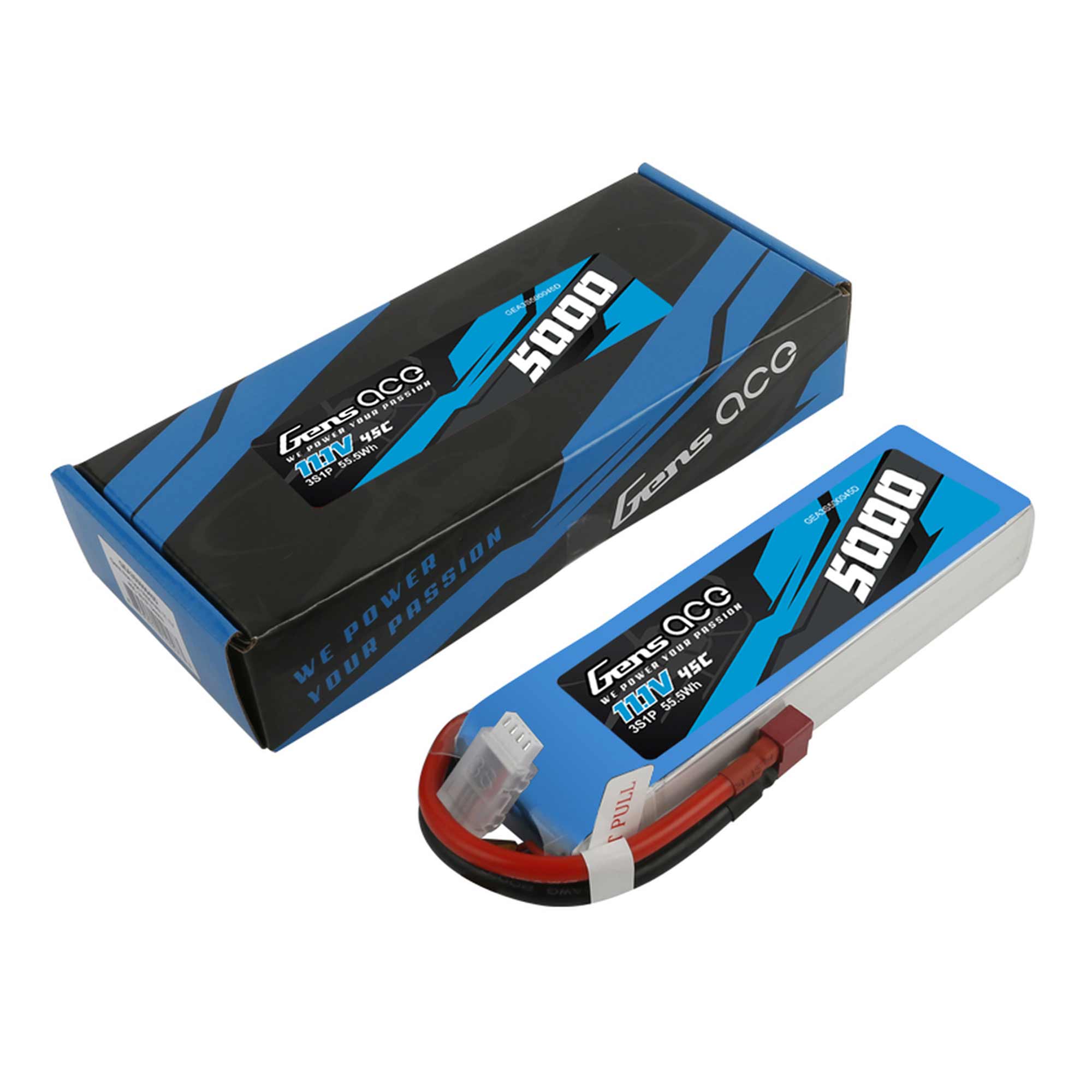 11.1V 5000mAh 3S 45C LiPo Battery: Deans
