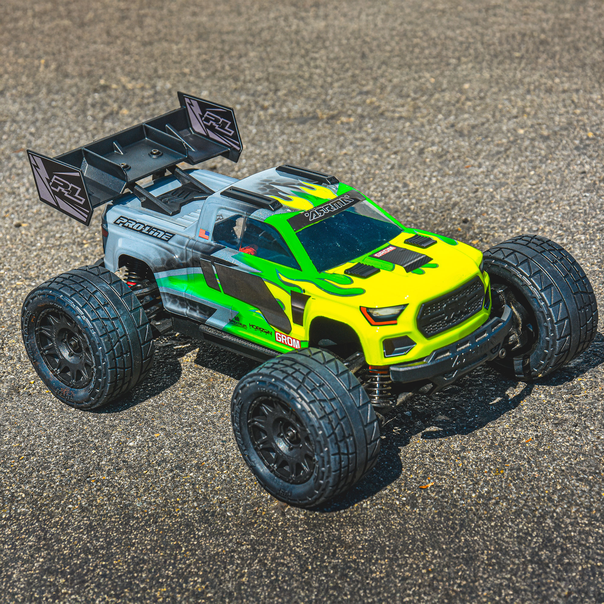 1/18 Sector Wing Set and Roof Skids Black: Granite GROM