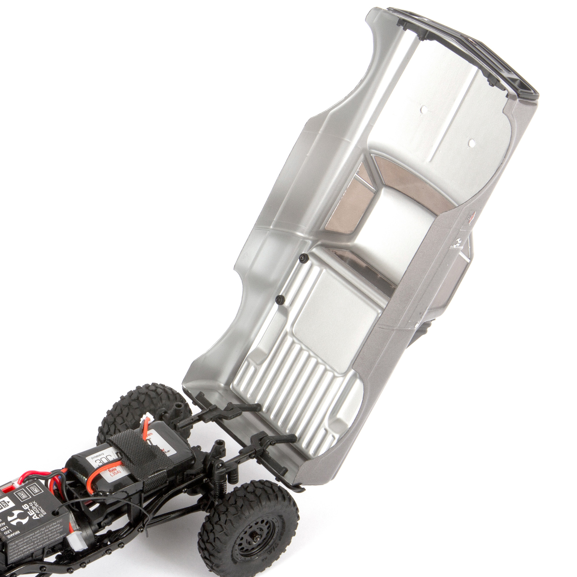 1/24 SCX24 1967 Chevrolet C10 4X4 RTR Brushed Rock Crawler (Battery & Charger Included), Dark Silver