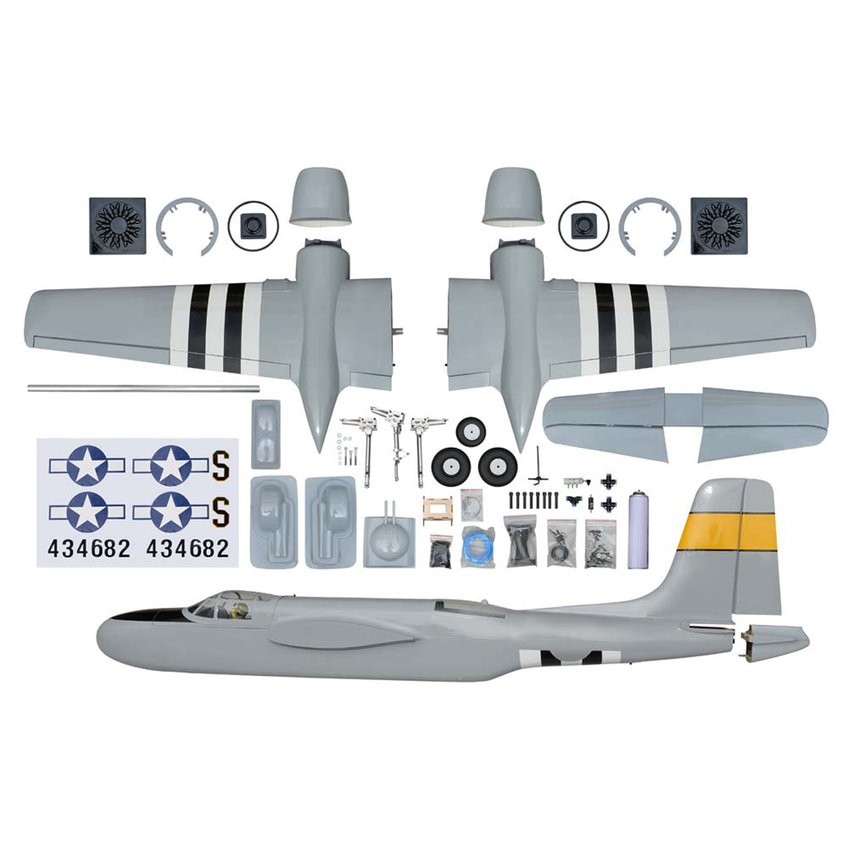 1:9 1/4 A-26 Invader Twin GP EP ARF 90.5"