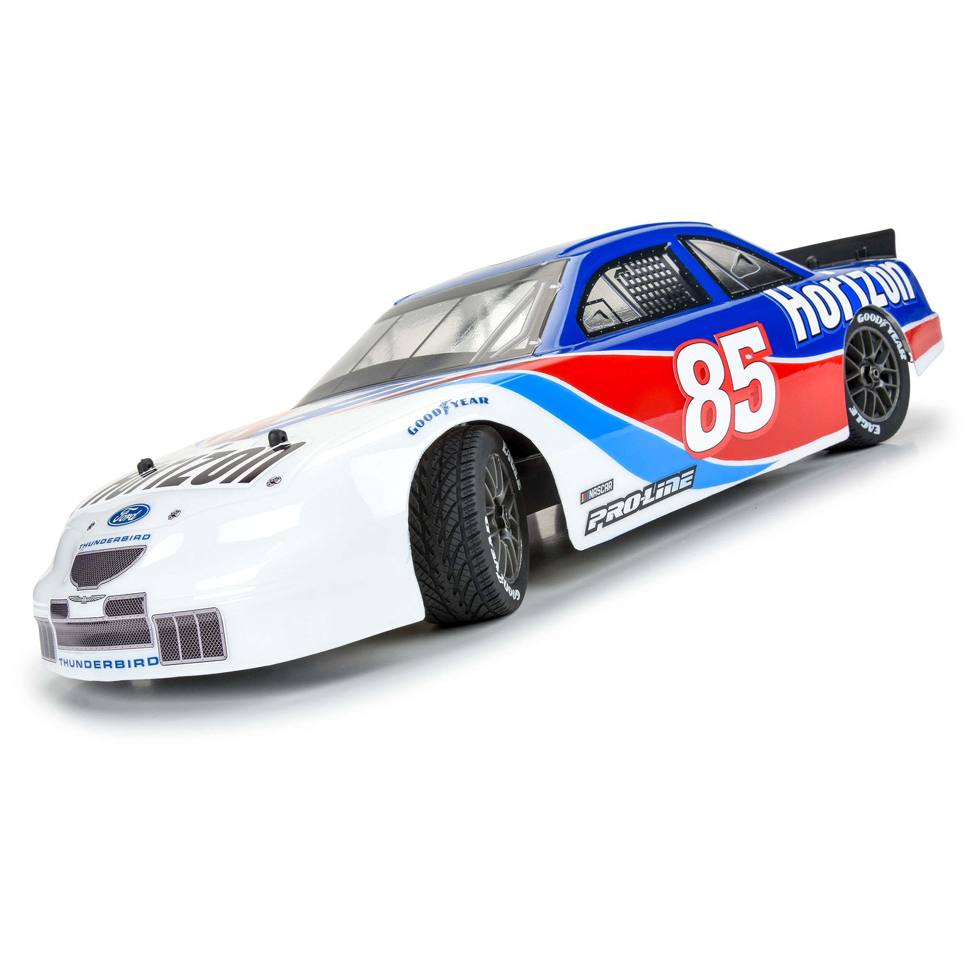 1/12 Goodyear Eagle Wet Tire F/R MTD Gray Wheels (4): Losi NASCAR