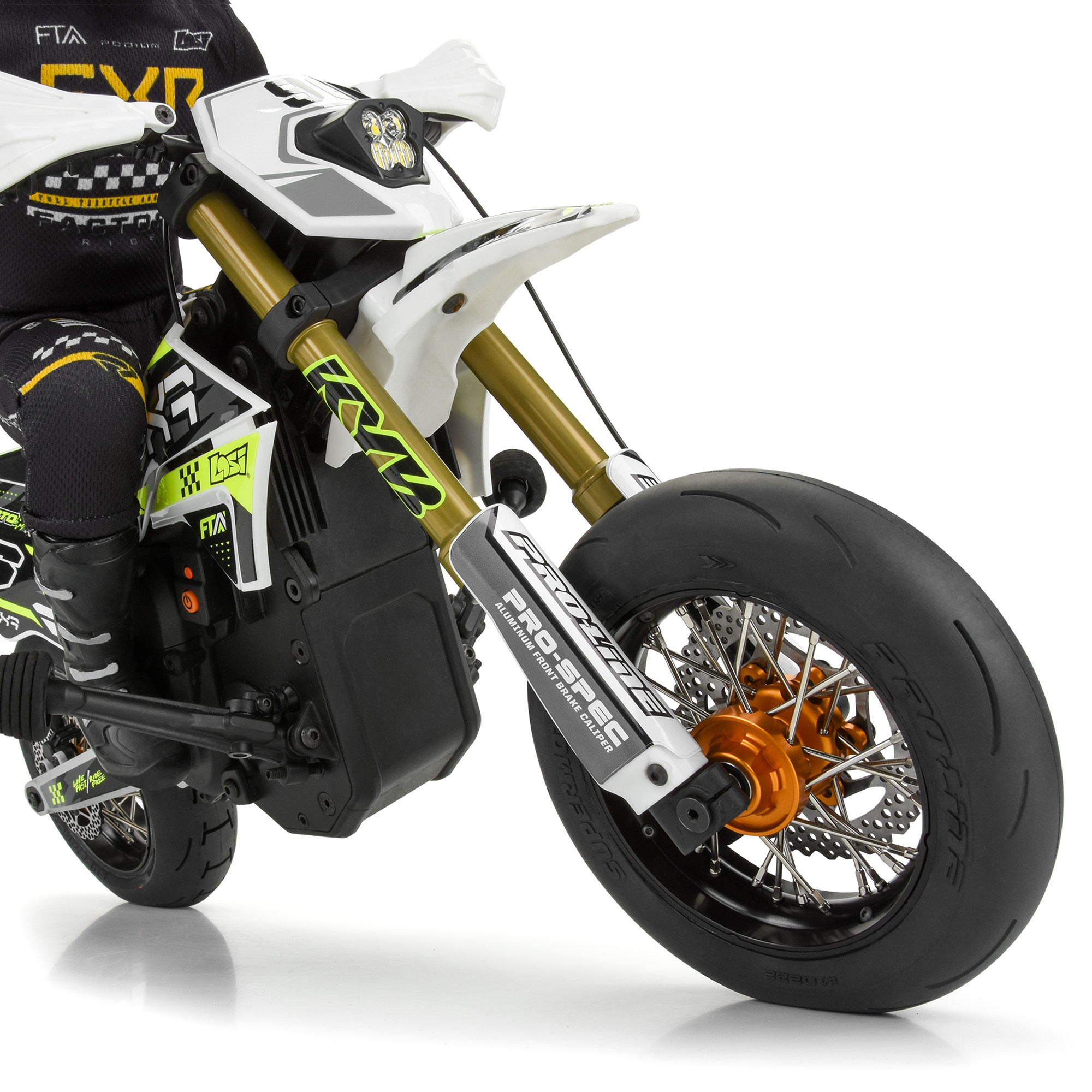 1/4 Pro-Spec Aluminum V2 Bead Front Wheel Black/Gold (1): Promoto-SM