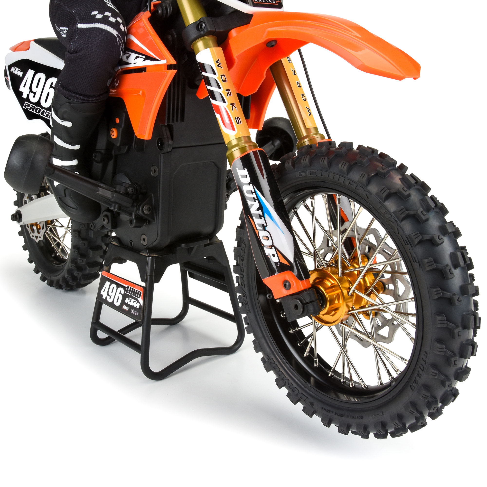 1/4 Pro-Spec Aluminum F/R Wheel Black/Gold Dunlop MX33/MX33 Bundle