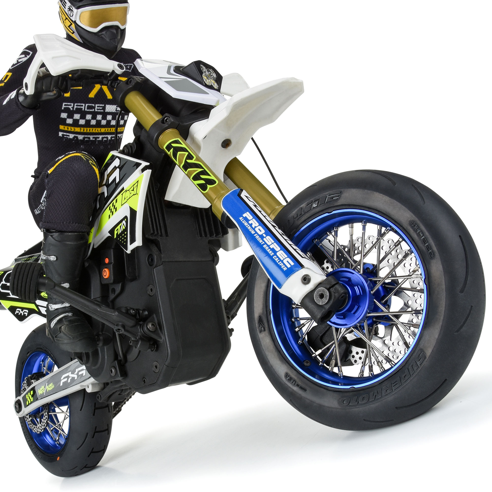 1/4 Pro-Spec Aluminum V2 Bead Front Wheel Blue/Blue (1): Promoto-SM