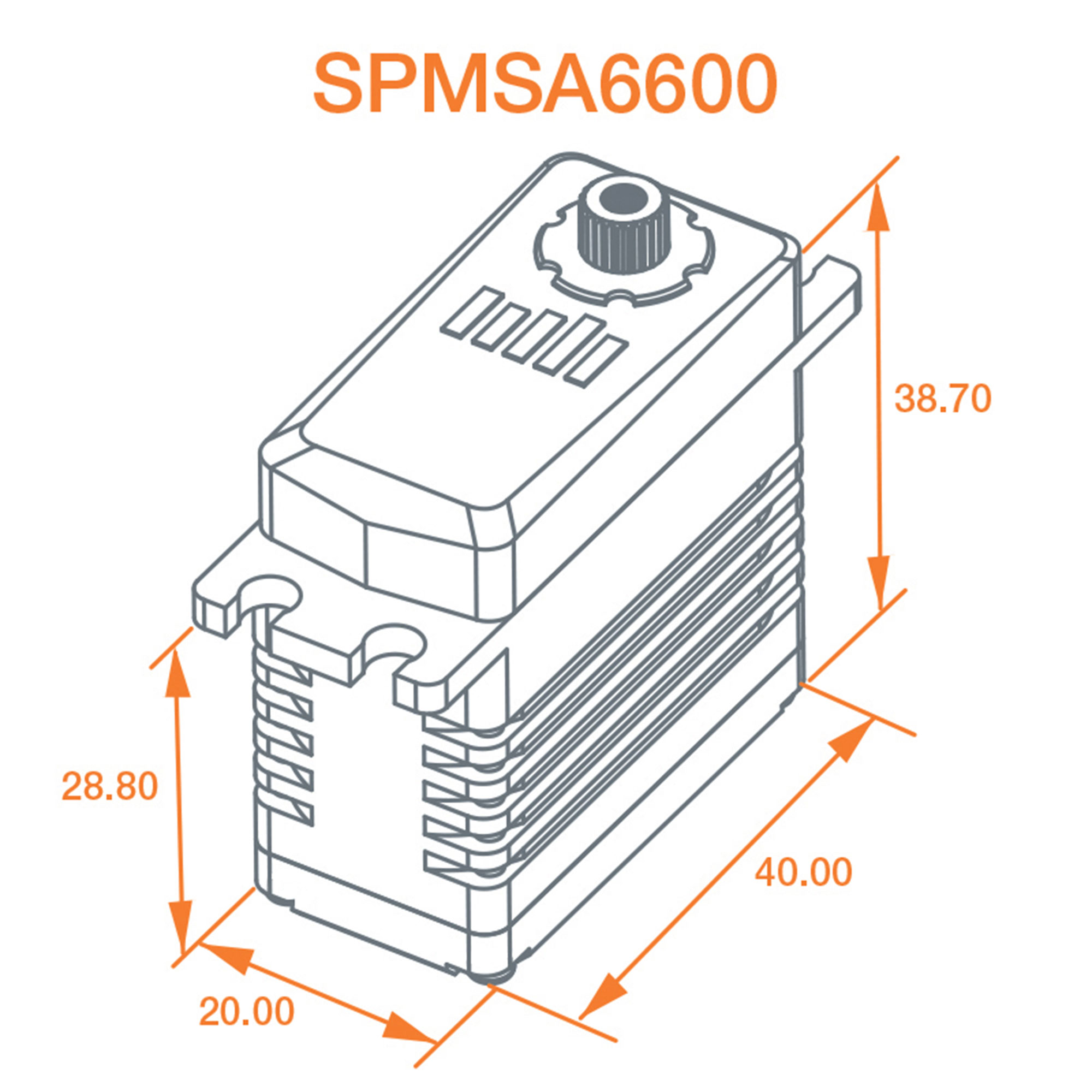 A6600 12V Ultra Torque/Speed Brushless MG Servo