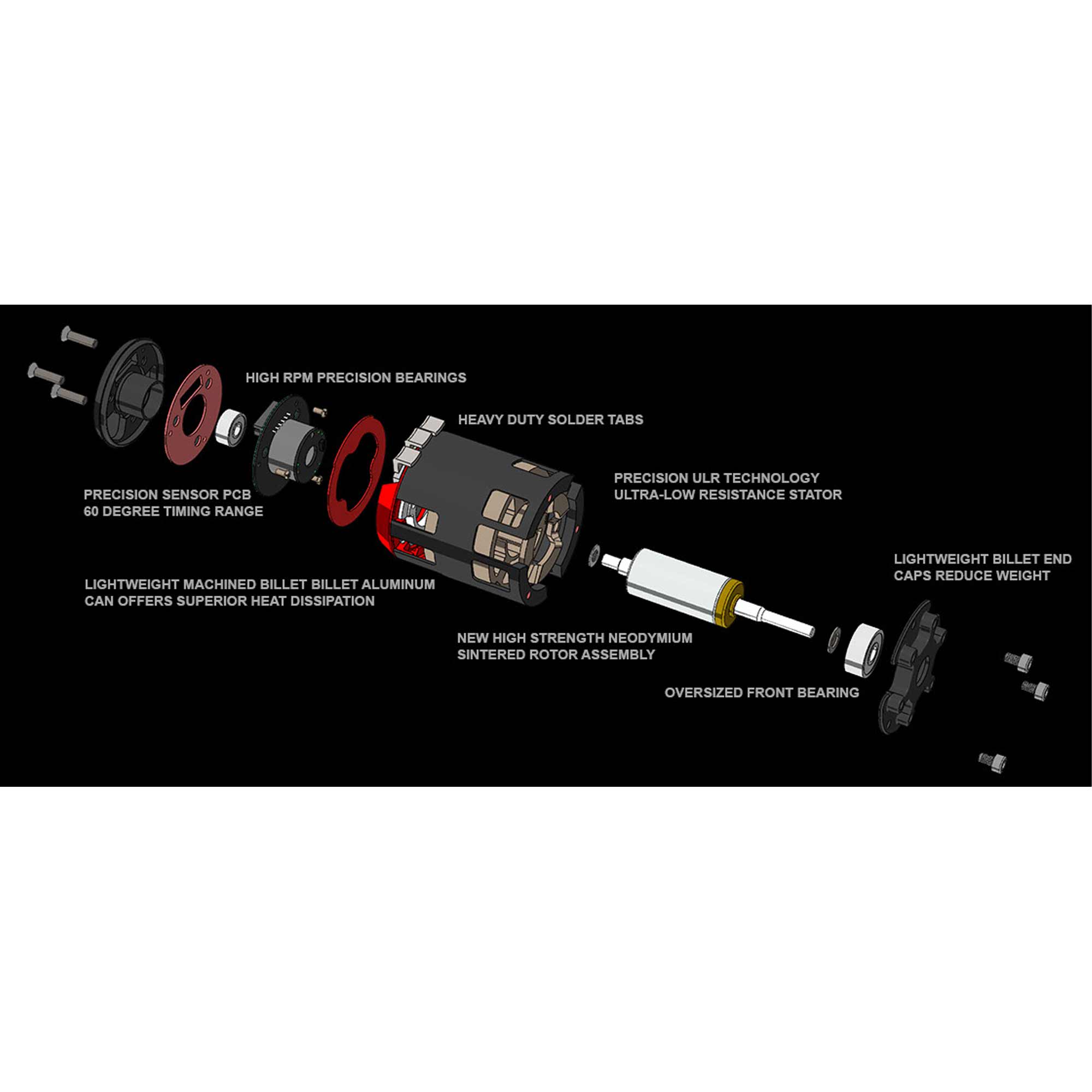 Tekin Eliminator Gen4 Sensored Brushless Drag Racing Motor, 17.5T