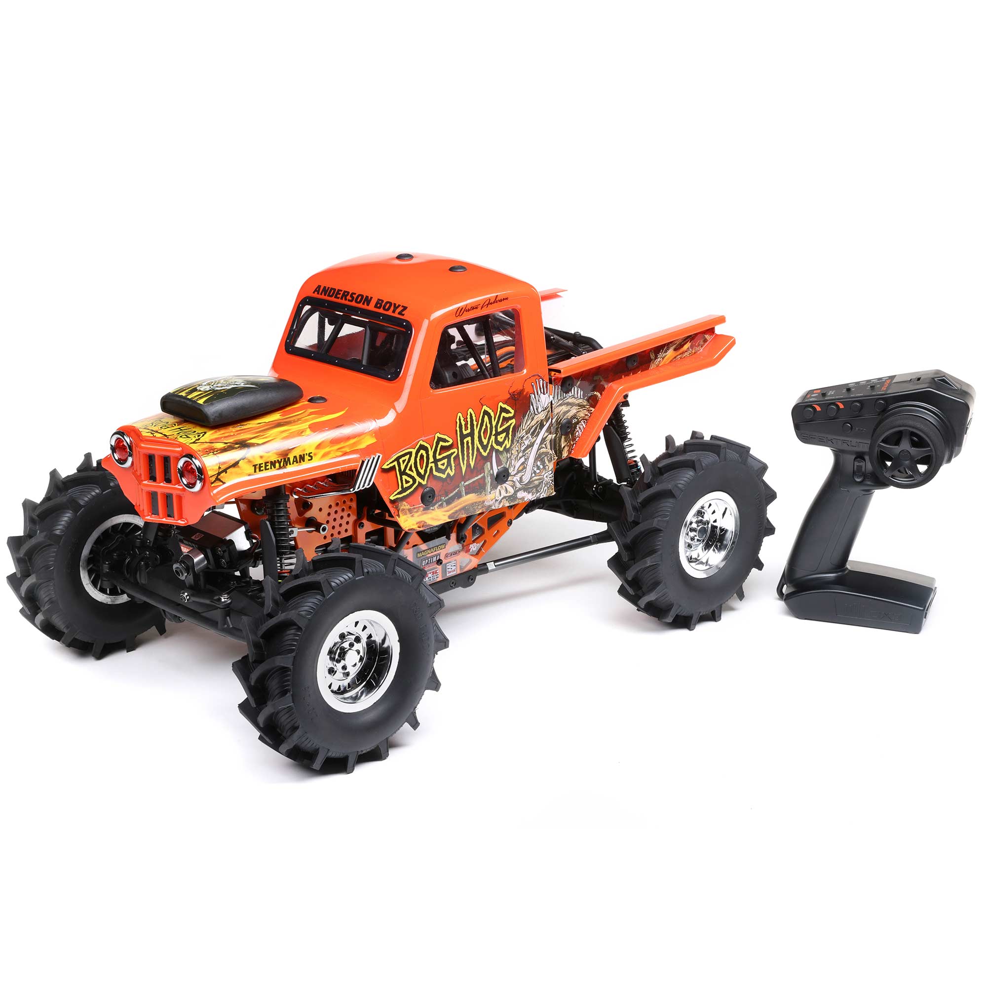 1/8 LMT Mega Truck Bog Hog 4S 4X4 RTR Brushless Mega Truck, Orange 
