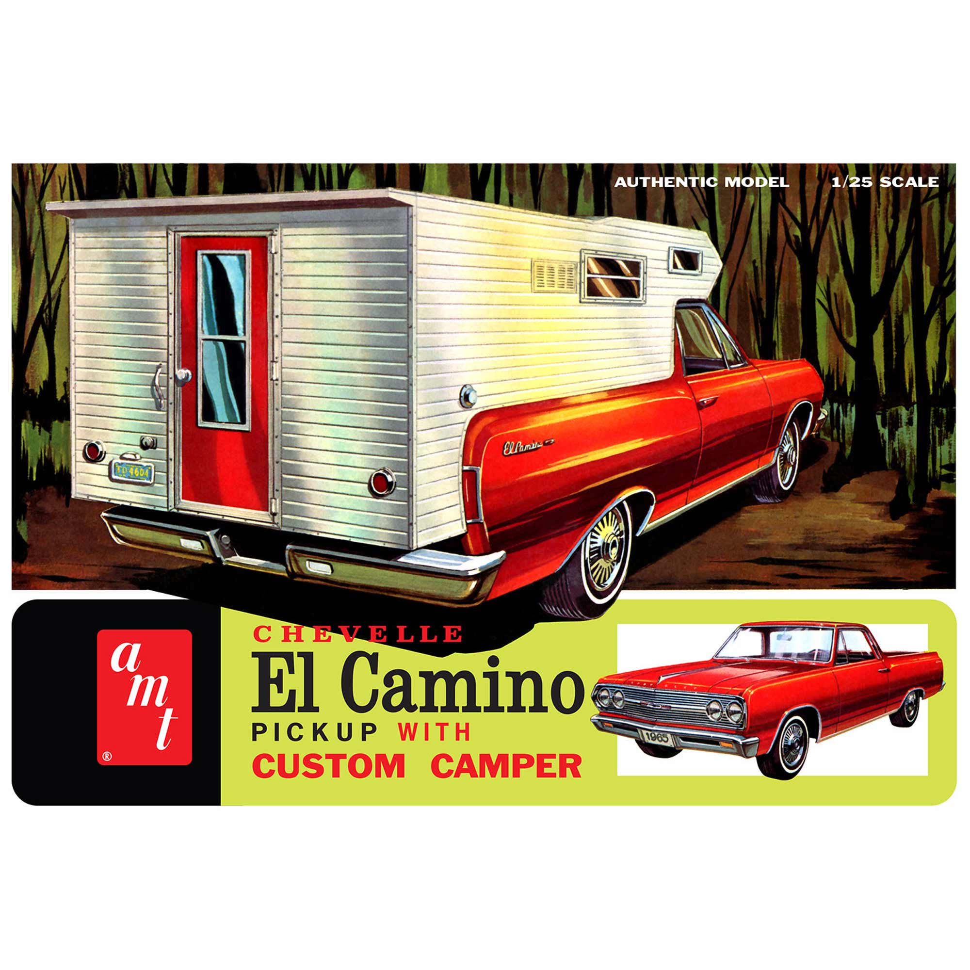 1/25 1965 Chevy El Camino with Camper Model Kit