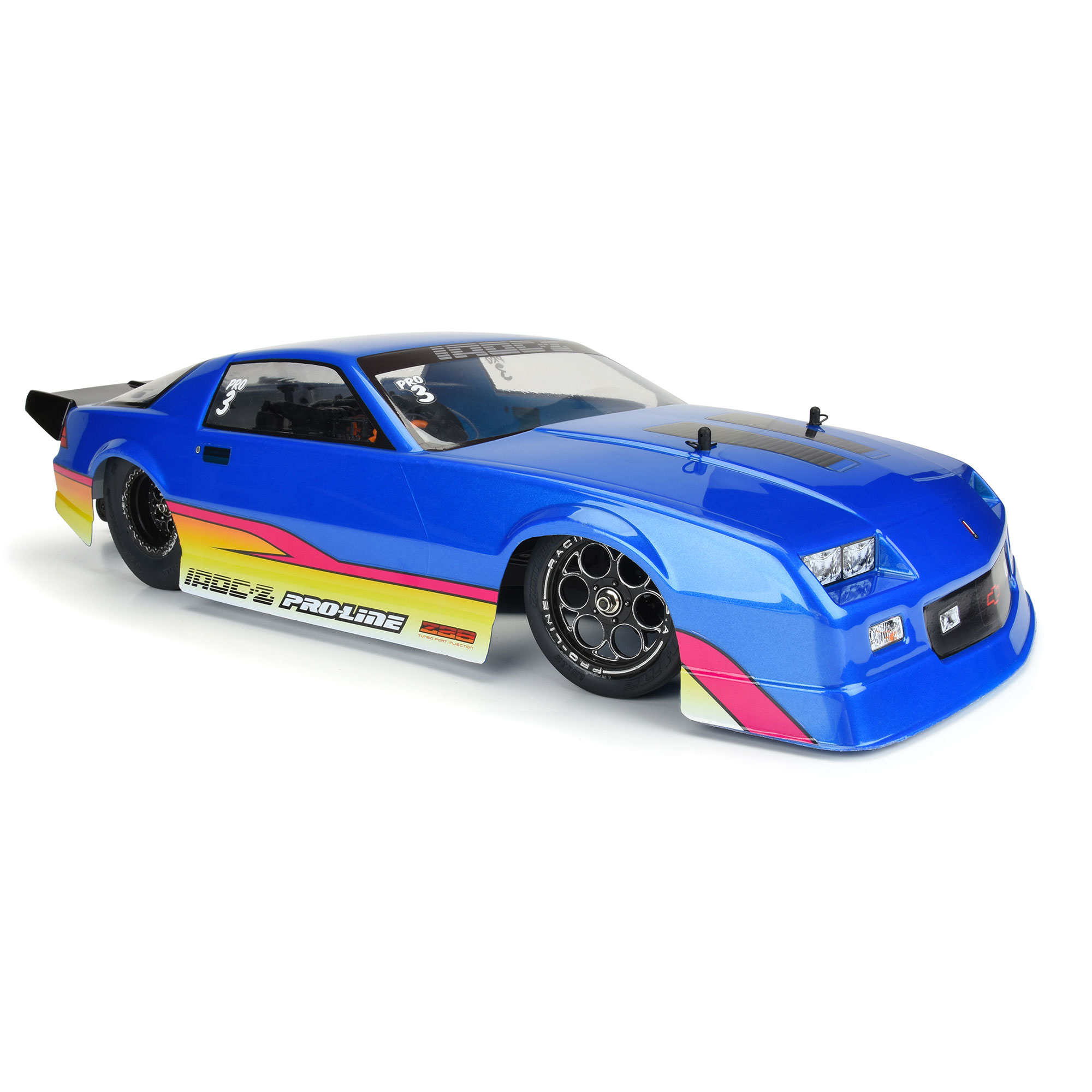 1/10 Pre-Painted/Cut 1985 Chevy Camaro IROC-Z Blue Body: 22S Drag Car
