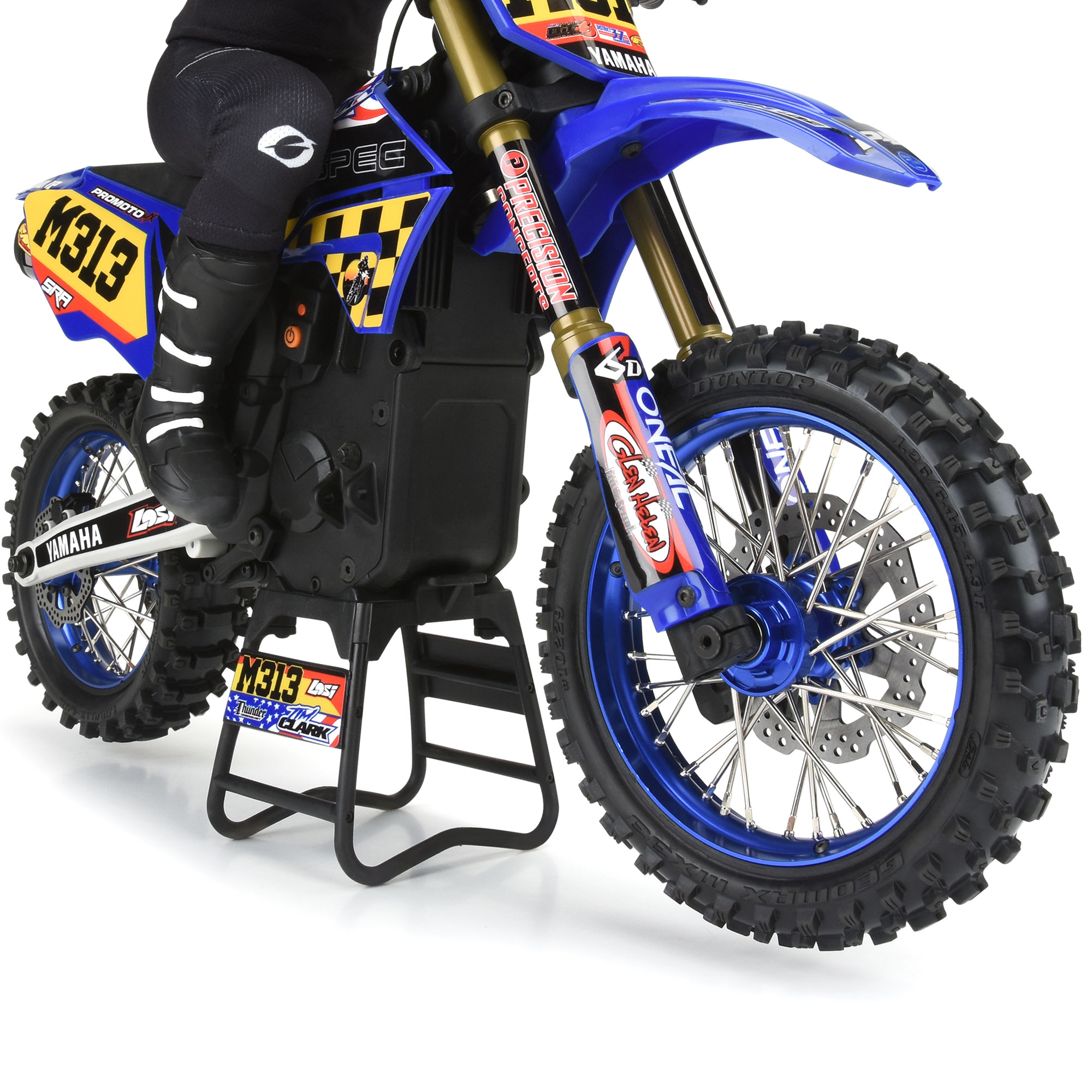 1/4 Pro-Spec Aluminum F/R Wheel Blue/Blue Dunlop MX33/MX33 Bundle