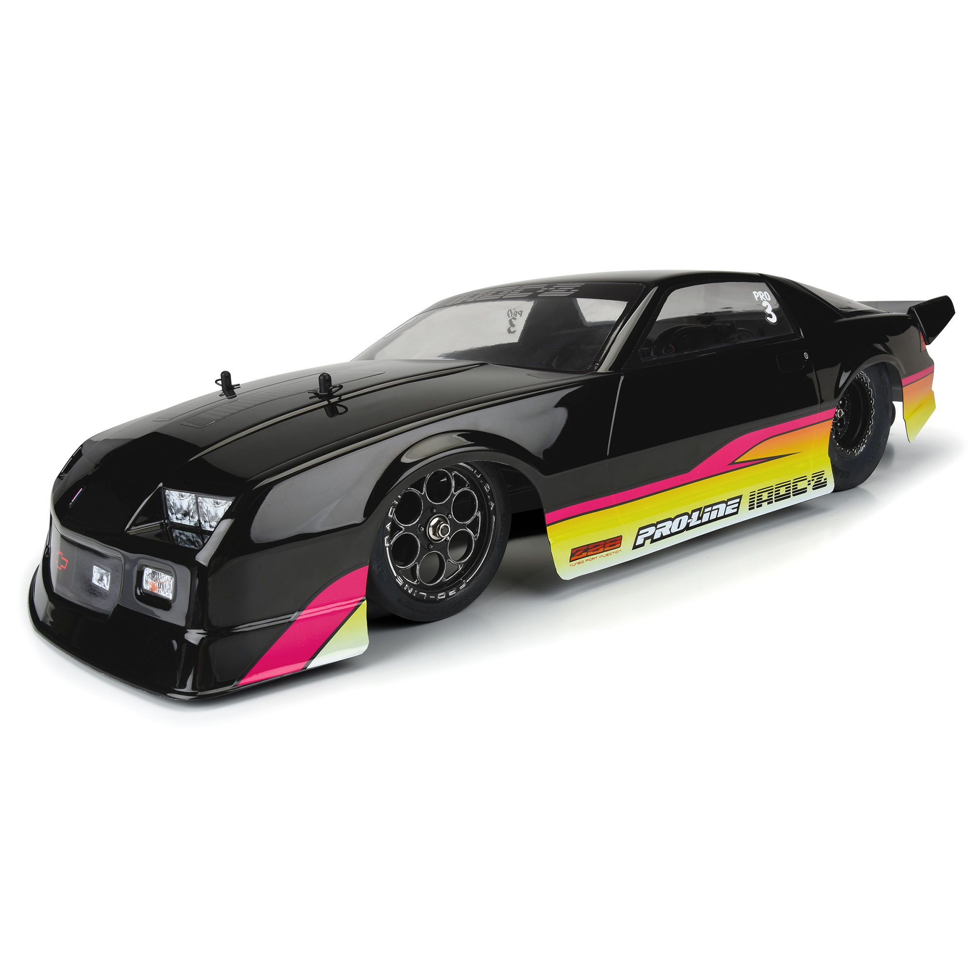 1/10 Pre-Painted/Cut 1985 Chevy Camaro IROC-Z Black Body: 22S Drag Car