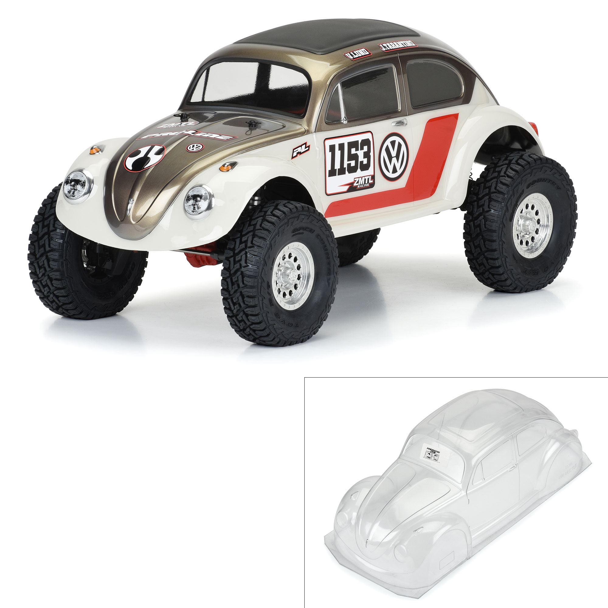 1/10 Volkswagen Beetle Clear Body 12.3