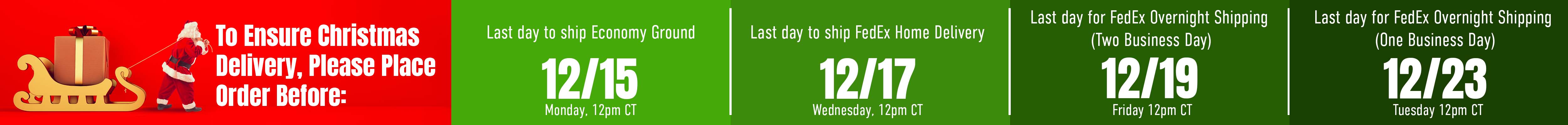 Tower Hobbies Chtistmas Delivery Dates