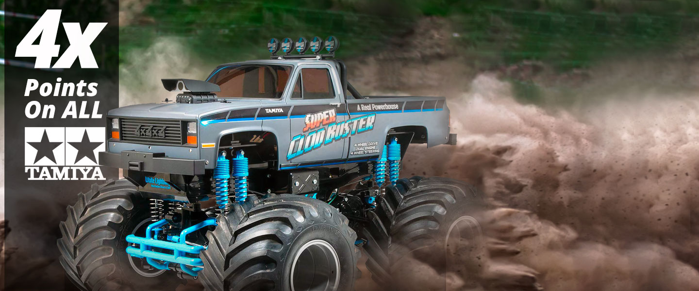 Earn Quadruple Points on All Tamiya Products
