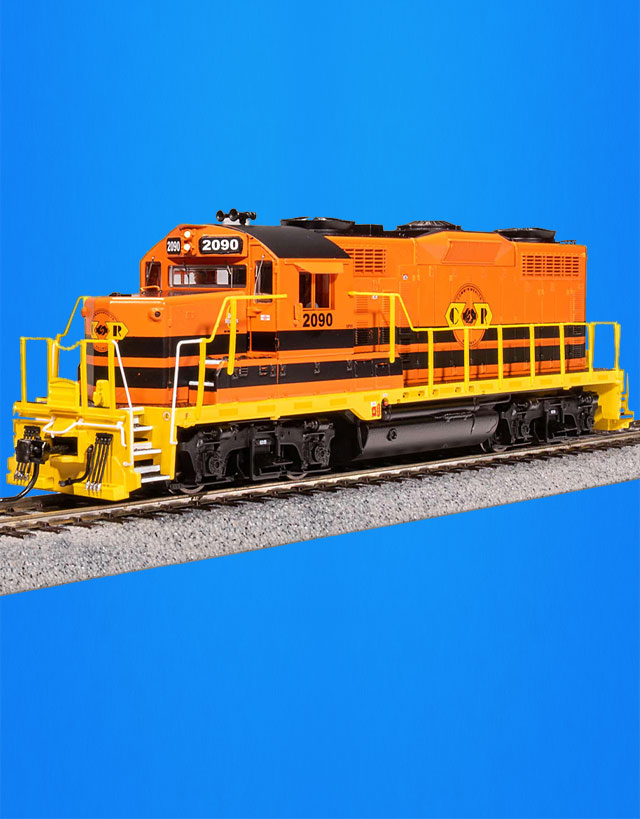 Broadway Limited HO EMD GP20 Locomotive, Orange/Black/Yellow, Paragon 4, CWRY 2090